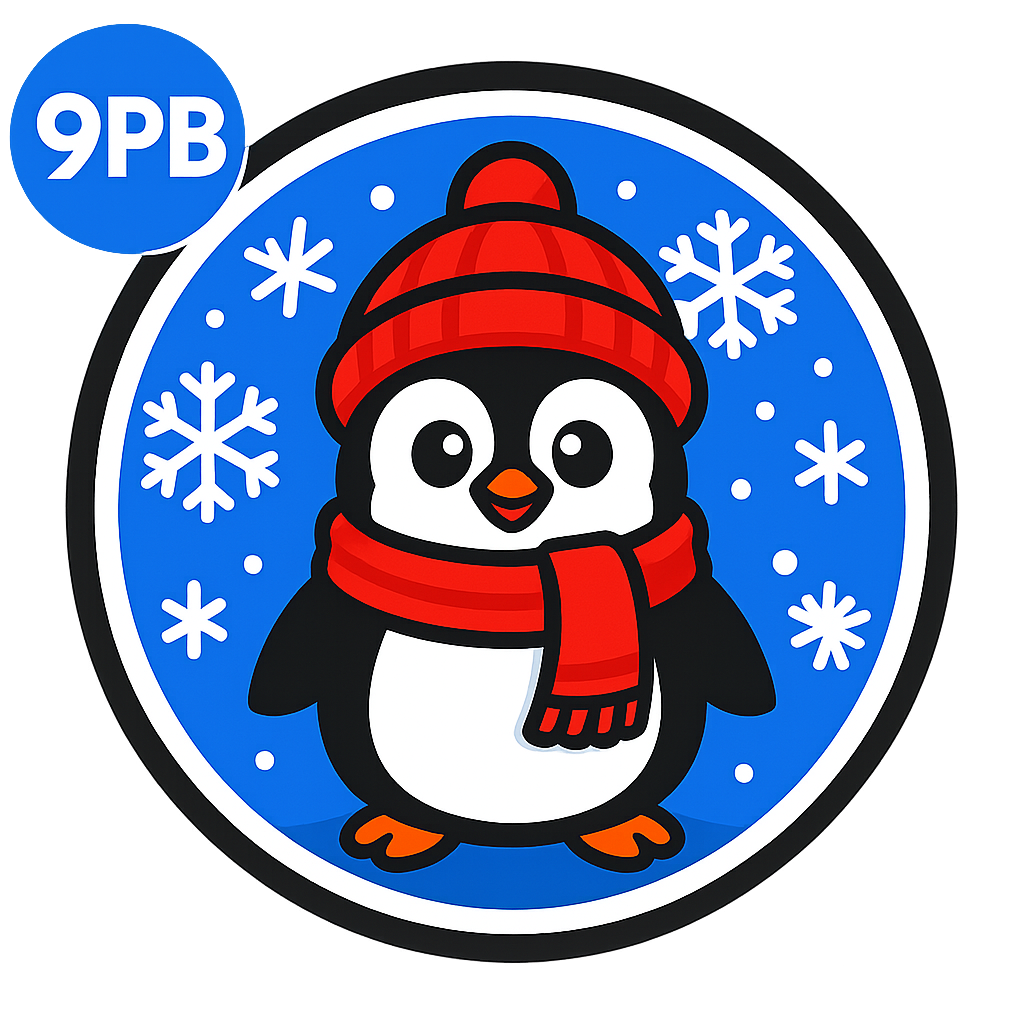 Posavasos Pequeño Pingüino Azul 9PB