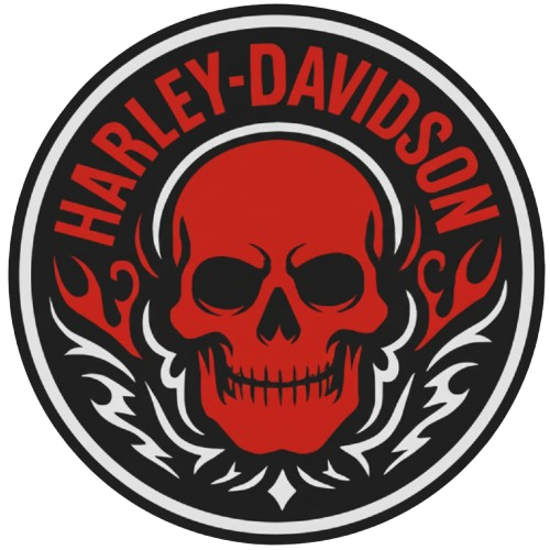 Set posavasos Harley Skull Rojo