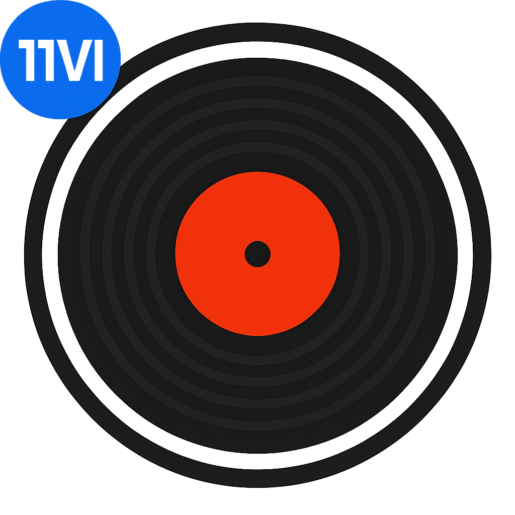 Posavasos Vinilo Negro Retro 11VI